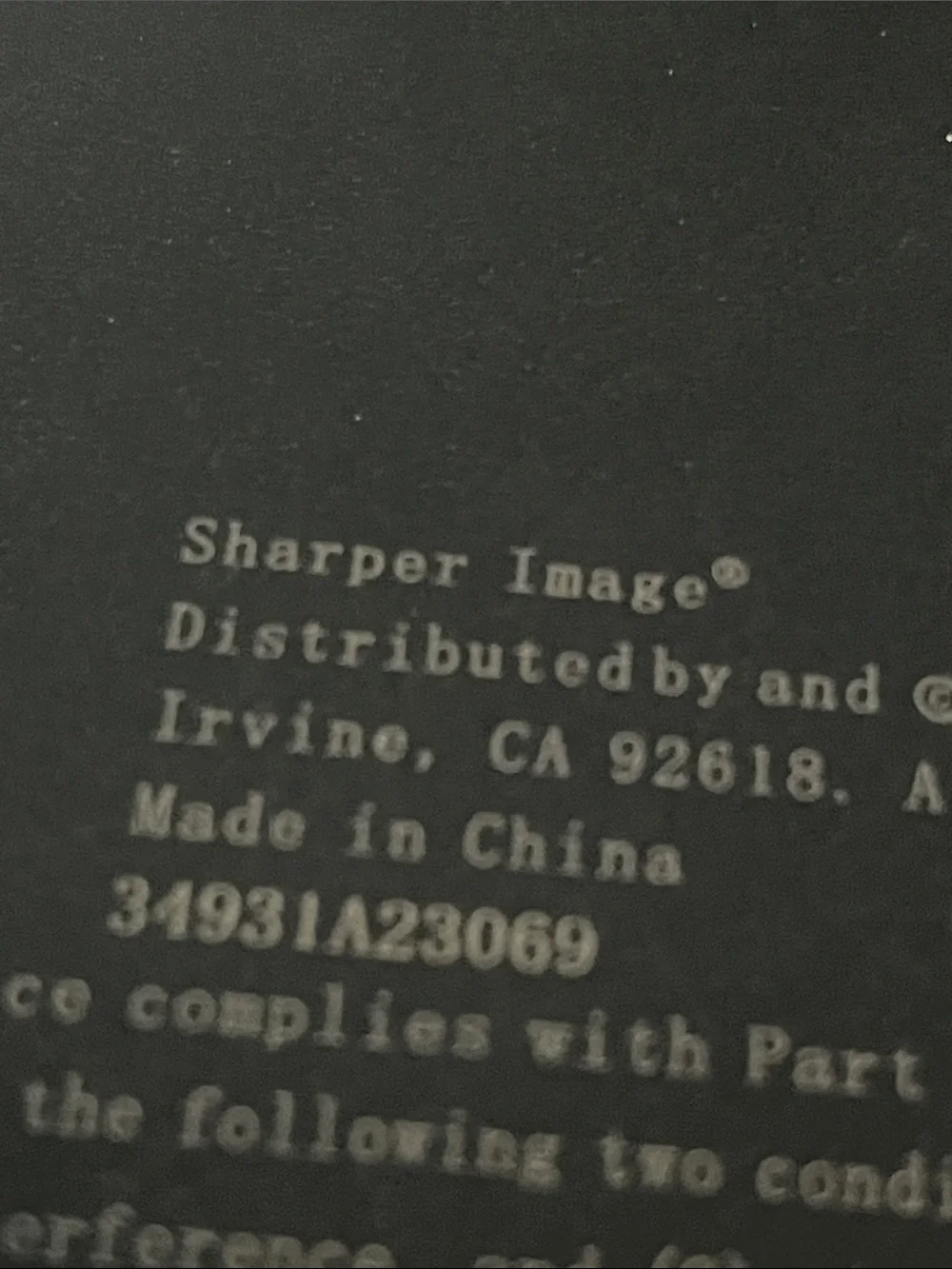 Sharper Image LED Word Clock in Black and White